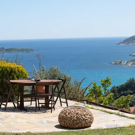 Wonderful Maisonette Overlooking The Aegean Sea מלון Petriaí